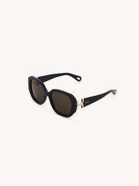 Marcie sunglasses Black lower-impact acetate & bio-based nylon
Brown lenses