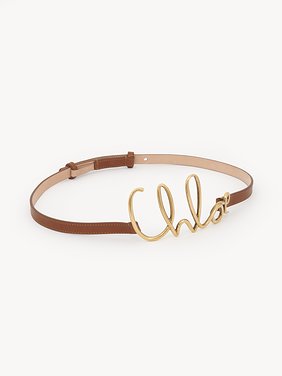 The Chloé Iconic small belt Soft calfskin & brass
Clay Brown