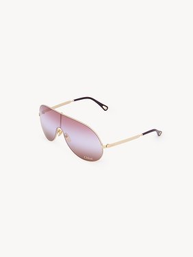 Aly sunglasses Gold metal & bio-based nylon
Gradient red, pink & brown lenses