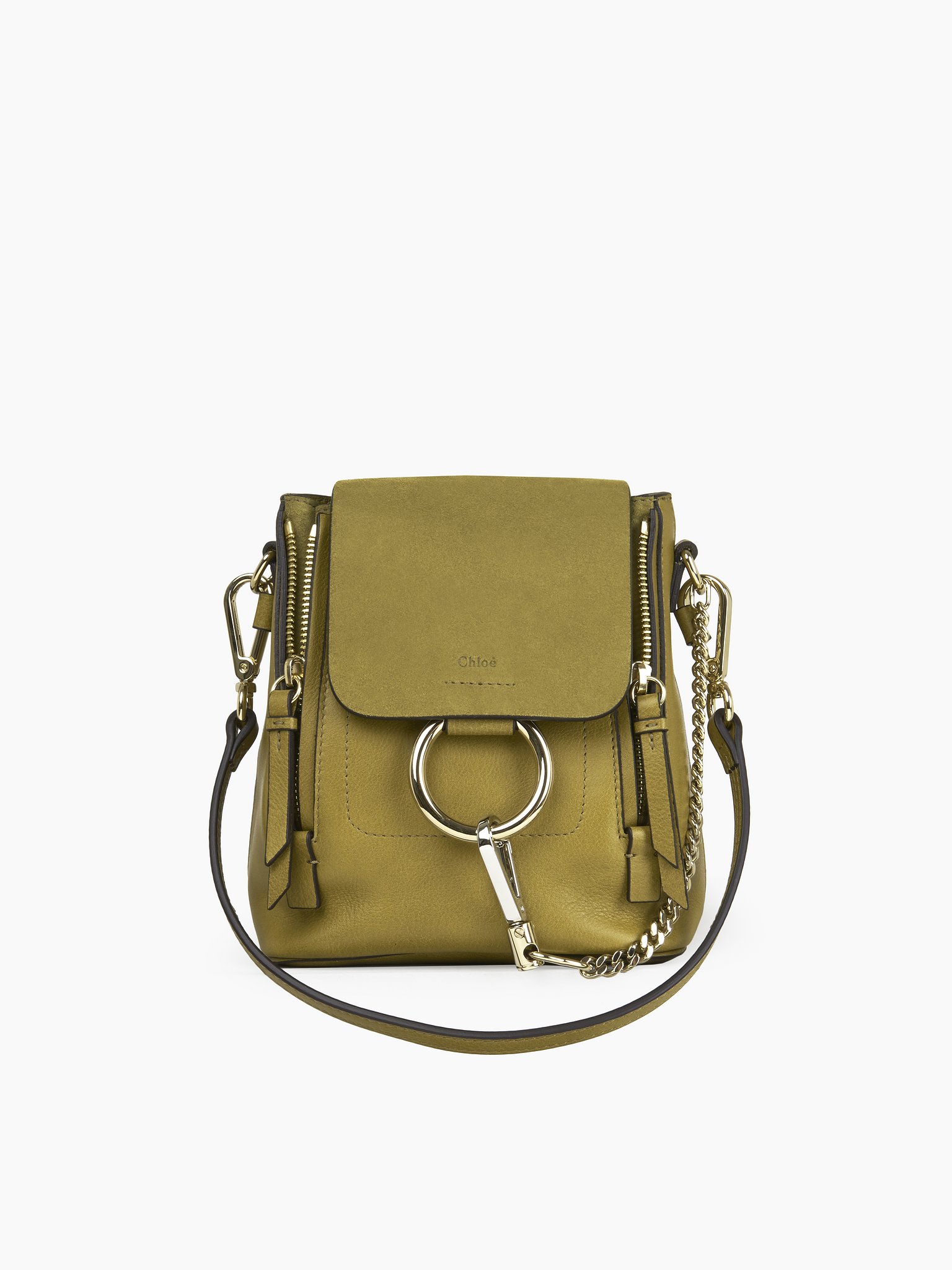 chloe mini faye backpack tan