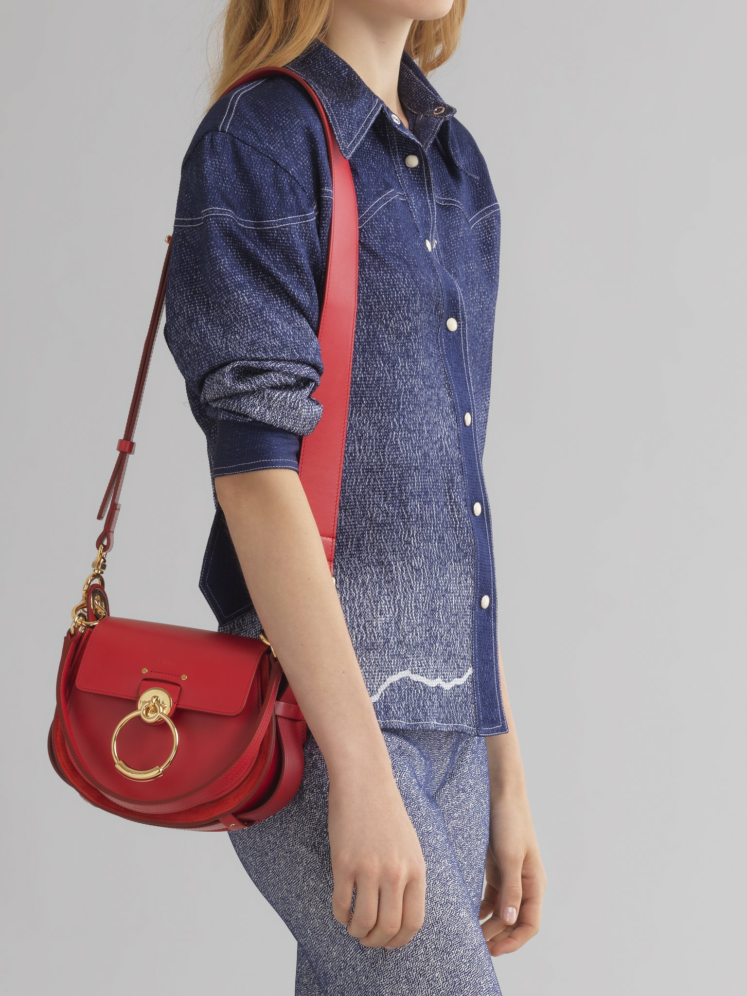 chloe tess bag red