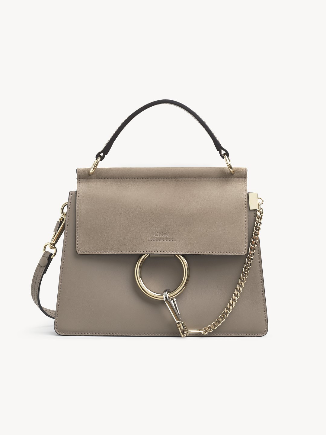 Faye Small Shoulder Bag In Smooth And Suede Calfskin Chloe Us