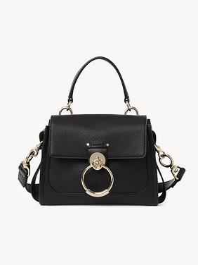 Mini Tess day bag in grained & soft leather Grained & shiny calfskin
Black