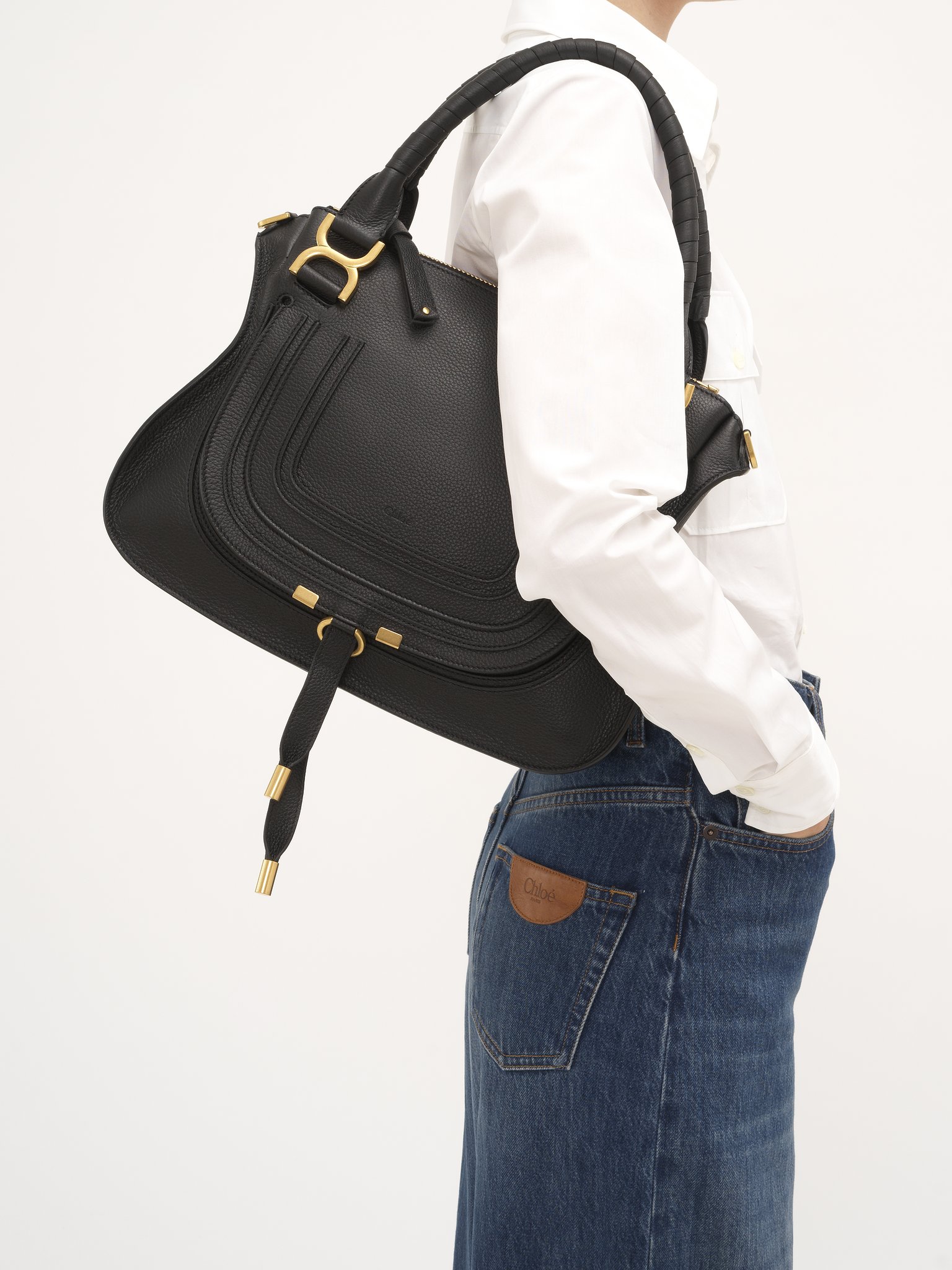 Marcie bag in grained leather Grained calfskin
Black [*** acc_altImage_shotH ***]