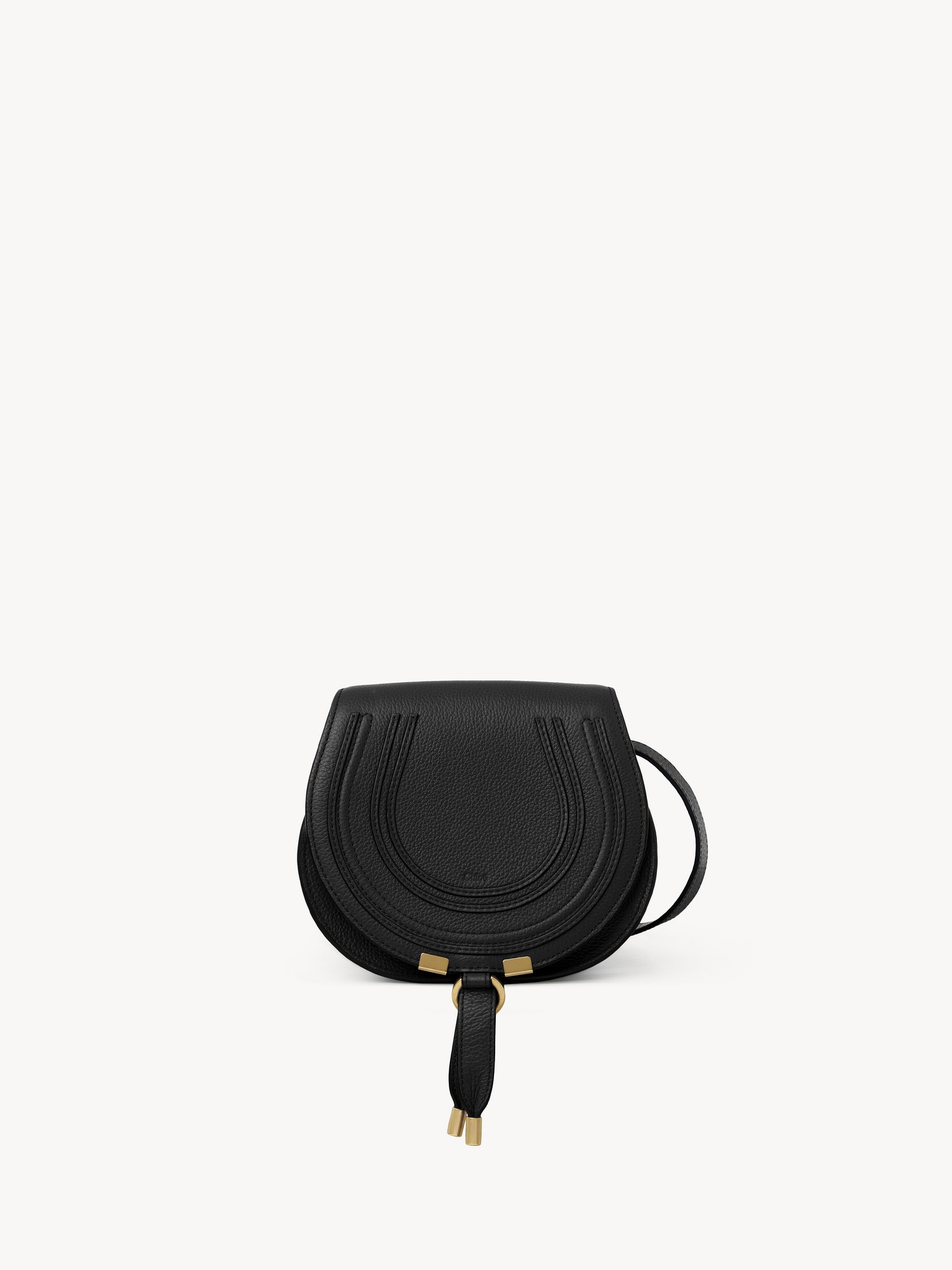 Small Marcie saddle bag in grained leather Grained calfskin
Black