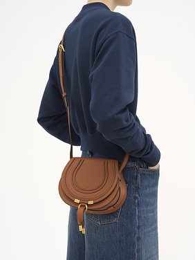 Small Marcie saddle bag in grained leather Grained calfskin
Tan 