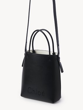 Micro Chloé Sense tote bag in soft leather Shiny calfskin
Black Back view of the product