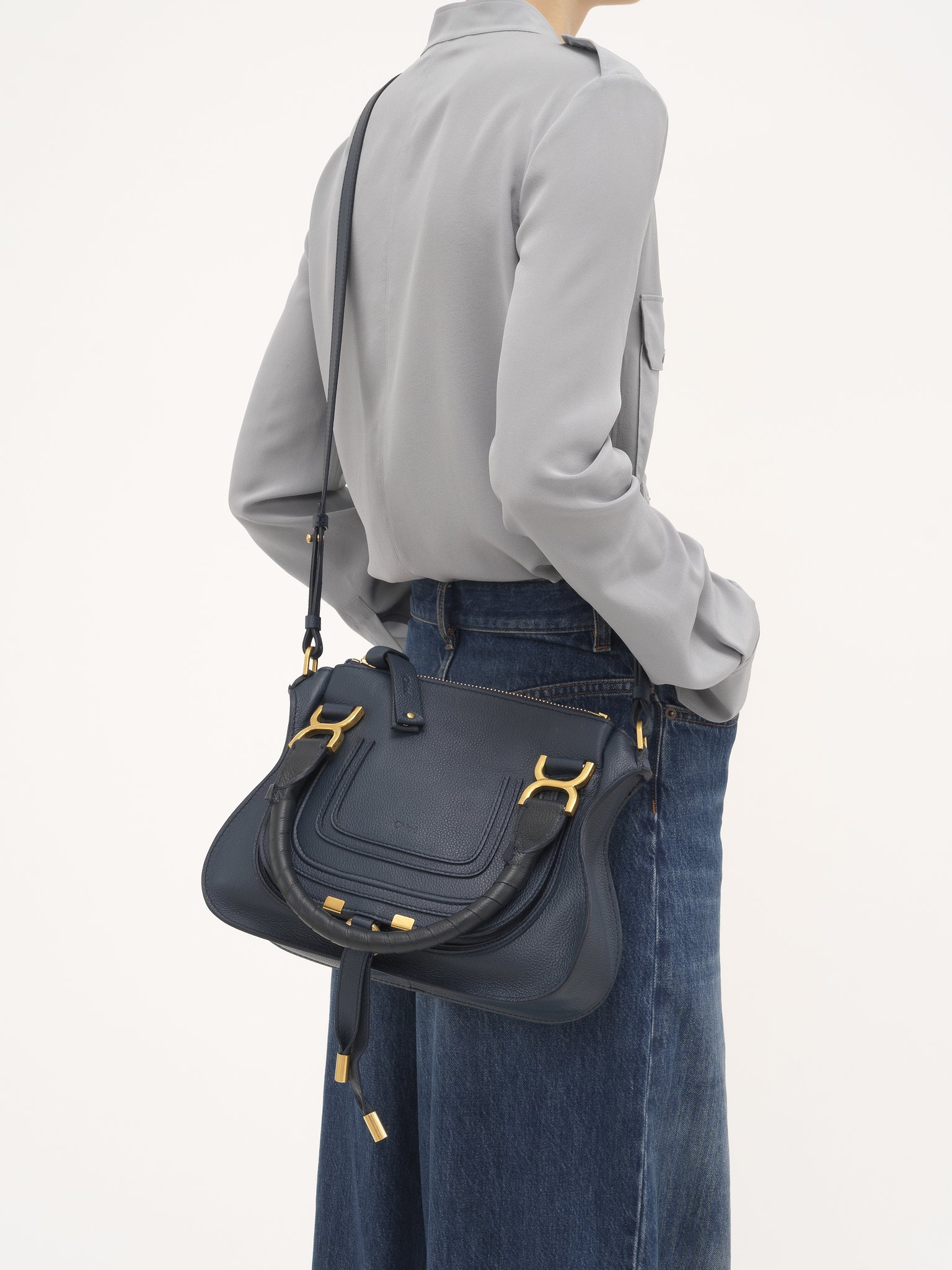 Small Marcie bag in grained leather Grained calfskin
Navy [*** acc_altImage_shotG ***]