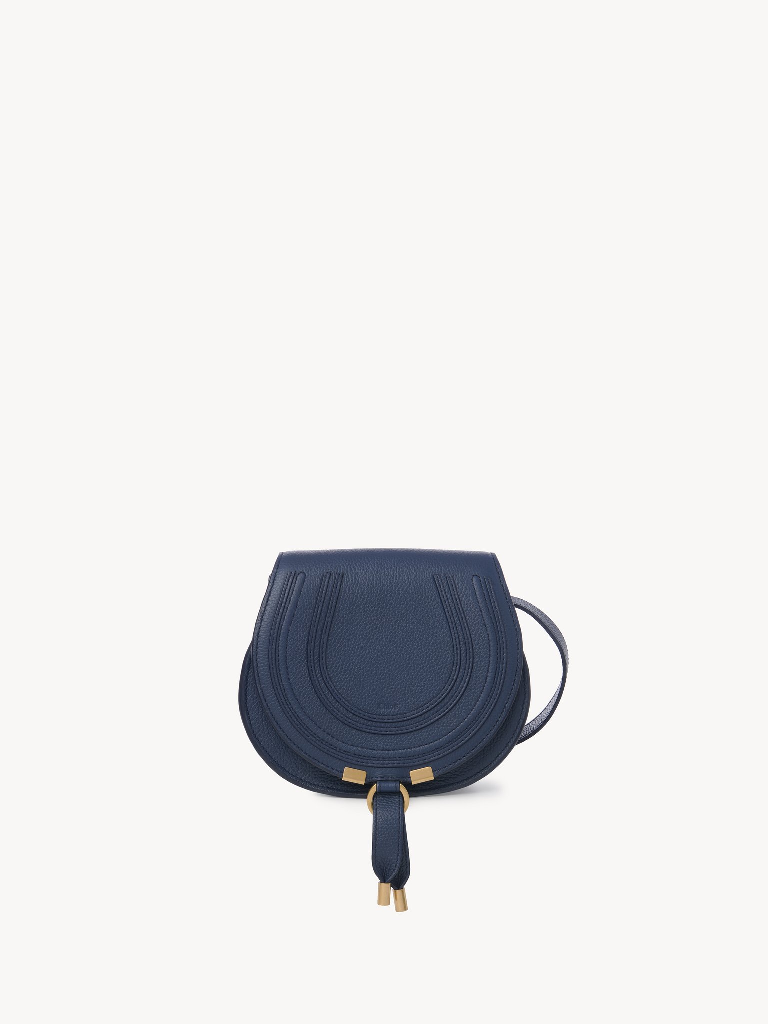 Small Marcie saddle bag in grained leather Grained calfskin
Navy