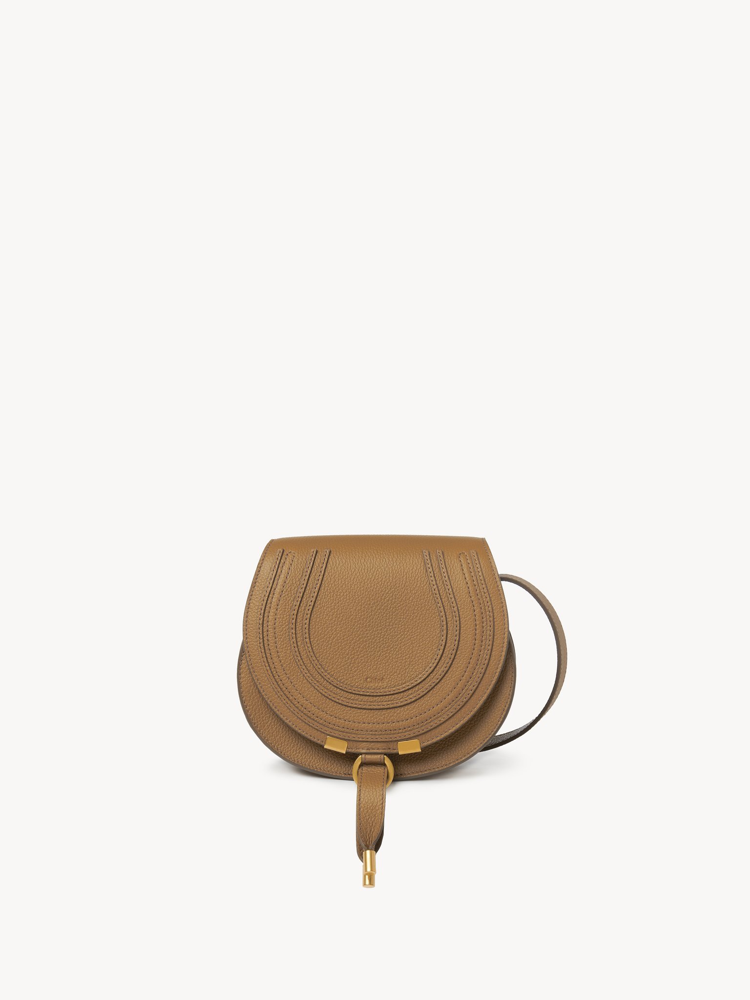 Small Marcie saddle bag in grained leather Grained calfskin
Pottery Brown