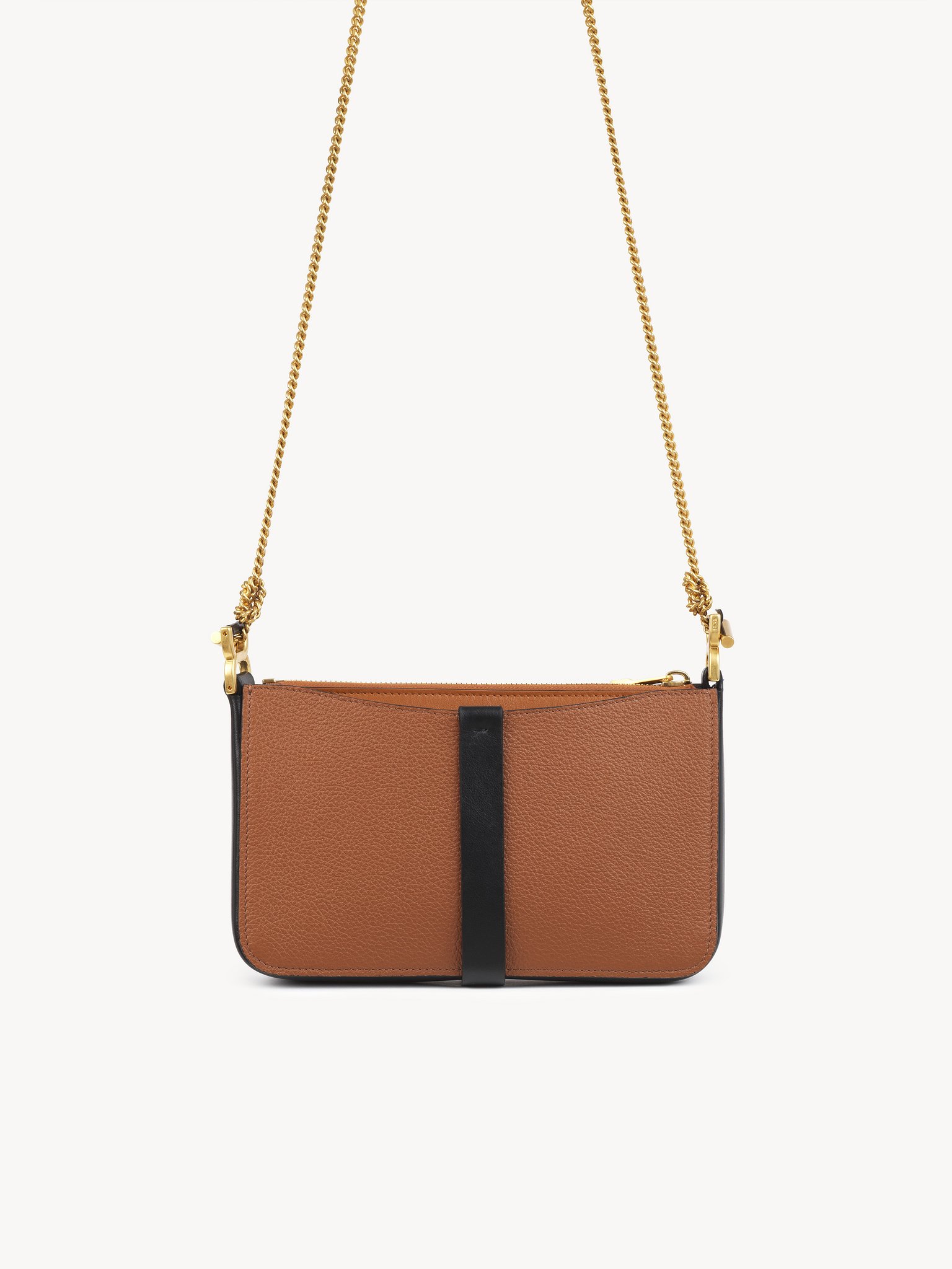 Marcie pouch on chain in grained leather Grained & shiny calfskin
Tan Back view of the product