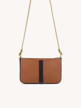 Marcie pouch on chain in grained leather Grained & shiny calfskin
Tan Back view of the product