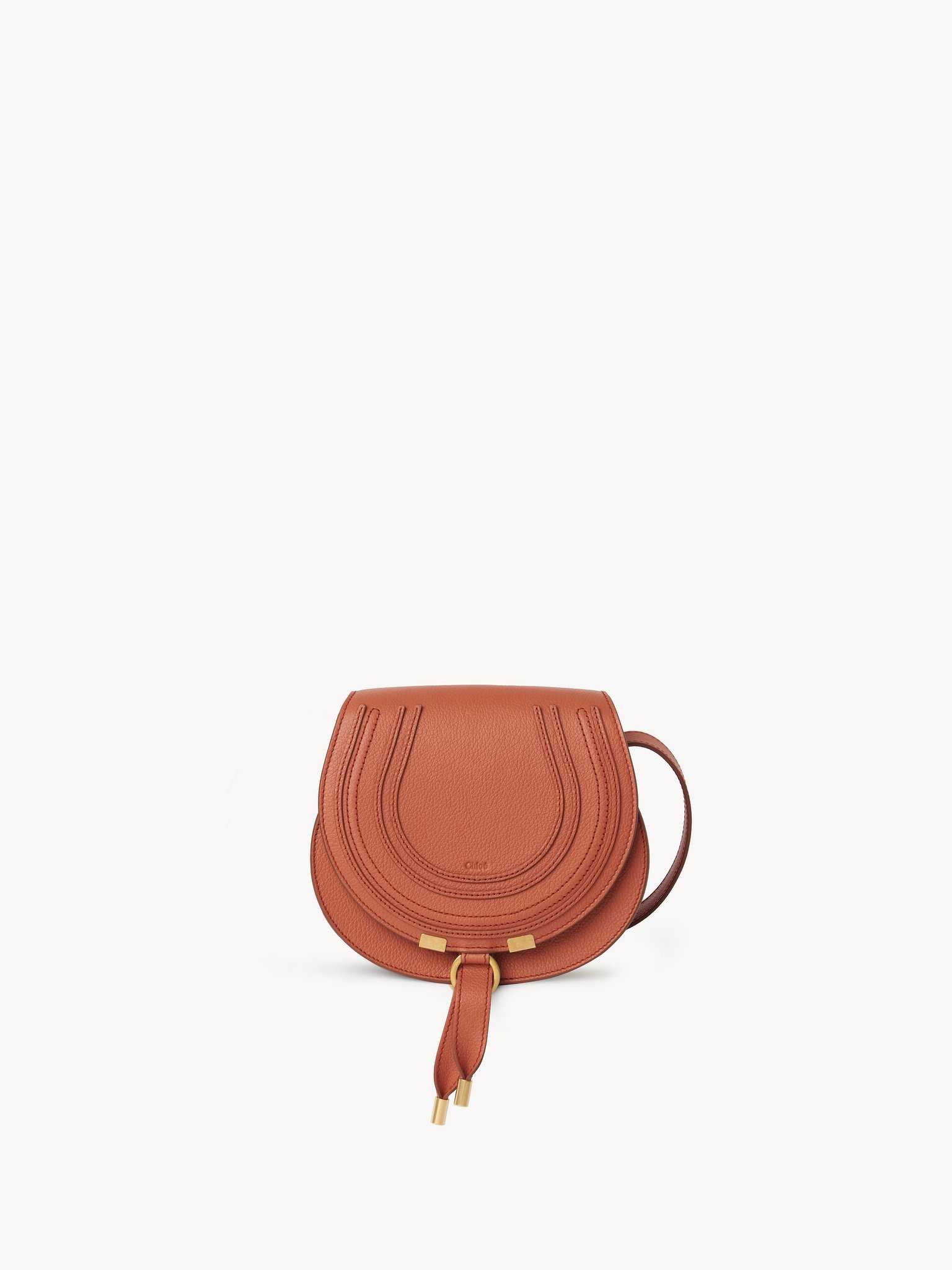 Marcie small saddle bag Grained calfskin
Tawny Orange