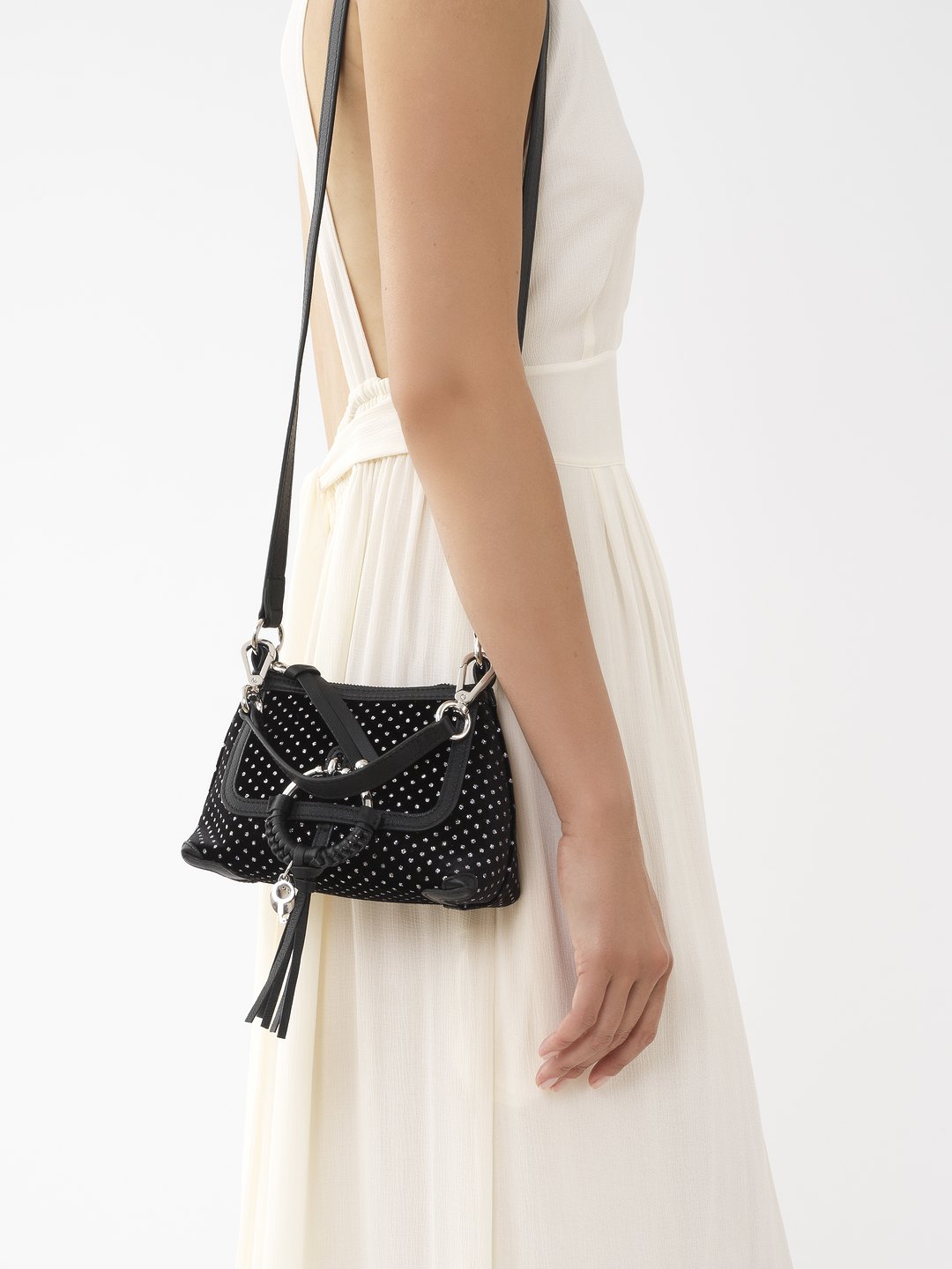 mini joan crossbody bag in black