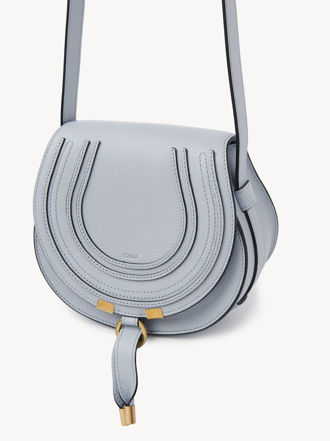 Chloé Small Marcie Saddle Bag In Grained Leather | Chloé US