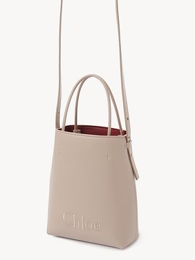 Micro Chloé Sense tote bag in soft leather Shiny calfskin
Nomad Beige Back view of the product