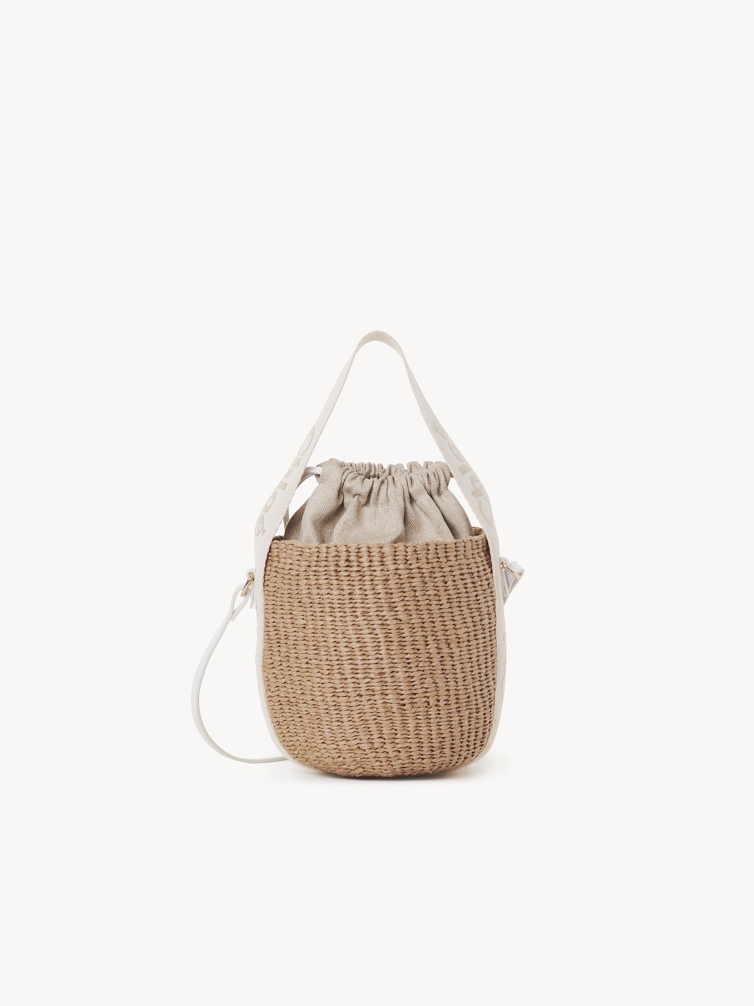 Small Woody basket in natural fibres Fair-trade paper & lurex webbing with Chloé logo
Gold Top view of the product