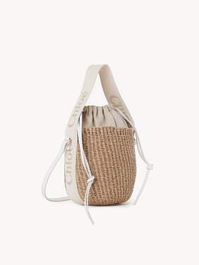 Small Woody basket in natural fibres Fair-trade paper & lurex webbing with Chloé logo
Gold