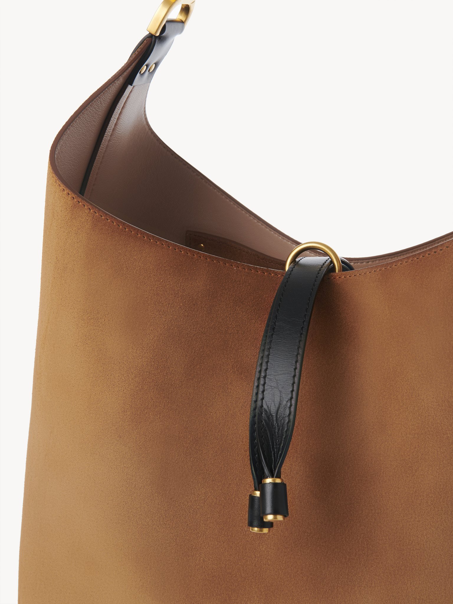 Marcie hobo bag in suede leather Suede calfskin
Tan Front view of the product being worn