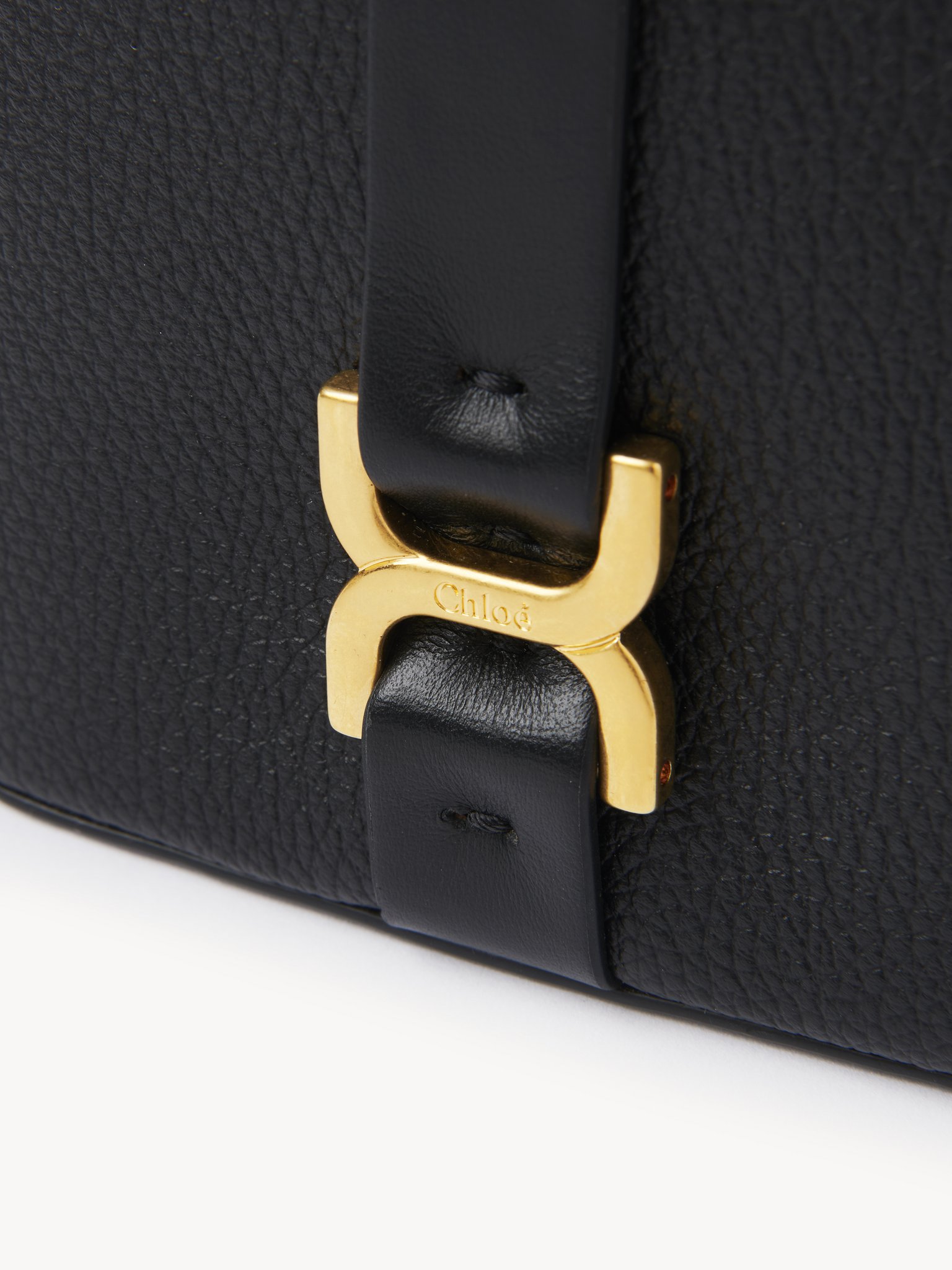 Mini Marcie vanity on chain in grained leather Grained calfskin
Black Front view of the product being worn