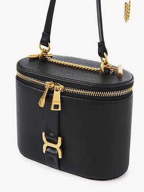 Mini Marcie vanity on chain in grained leather Grained calfskin
Black Back view of the product