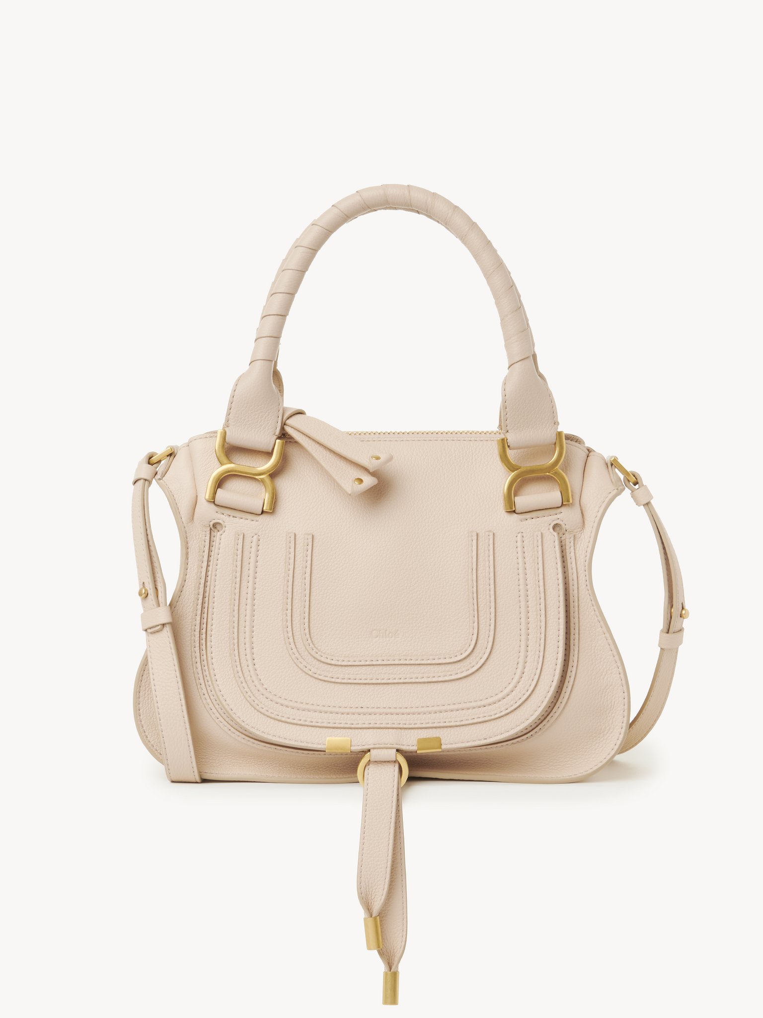 Small Marcie bag in grained leather Grained calfskin
Cement Pink