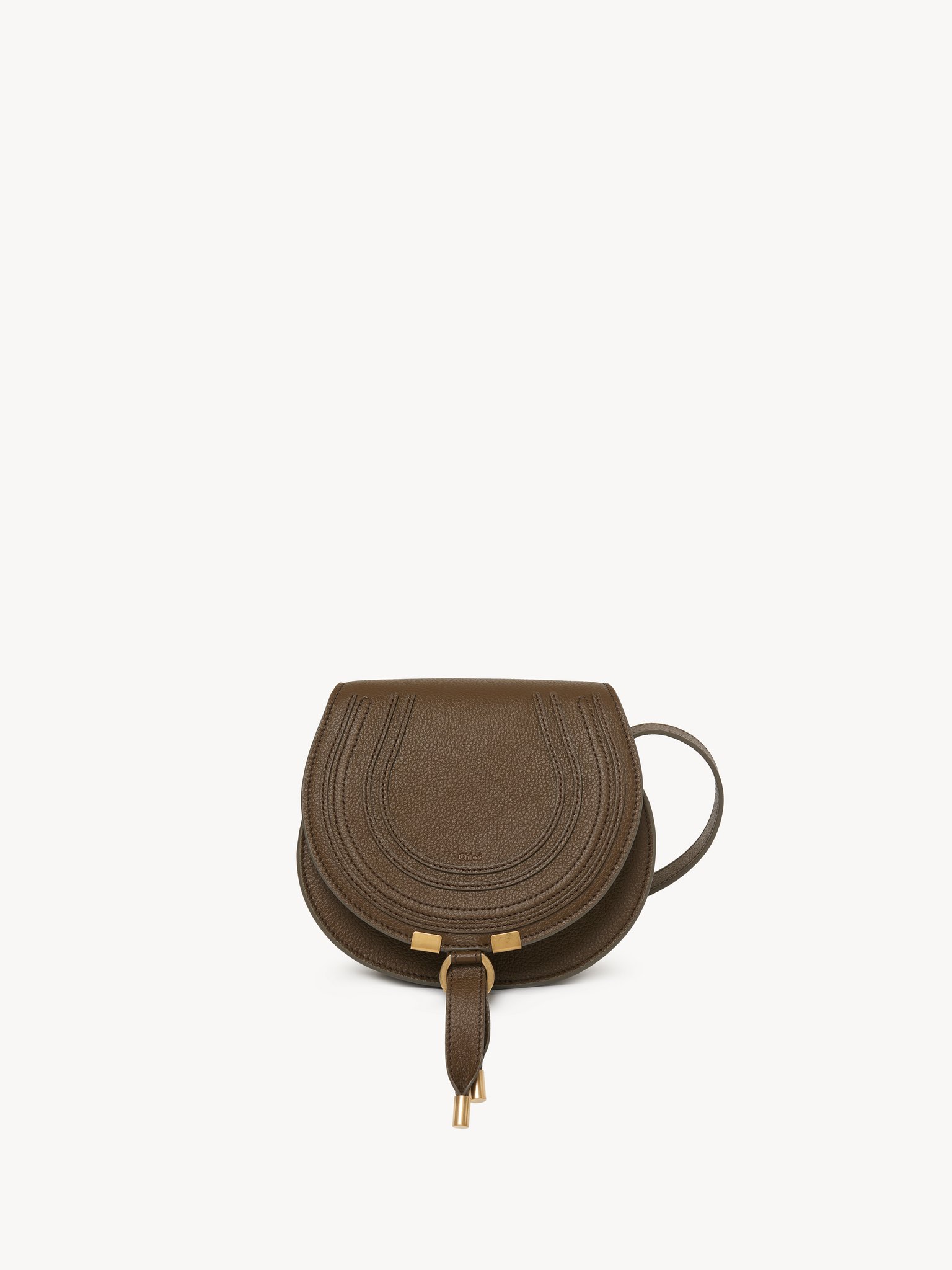 Small Marcie saddle bag in grained leather Grained calfskin
Dark Khaki