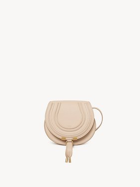 Small Marcie saddle bag in grained leather Grained calfskin
Cement Pink