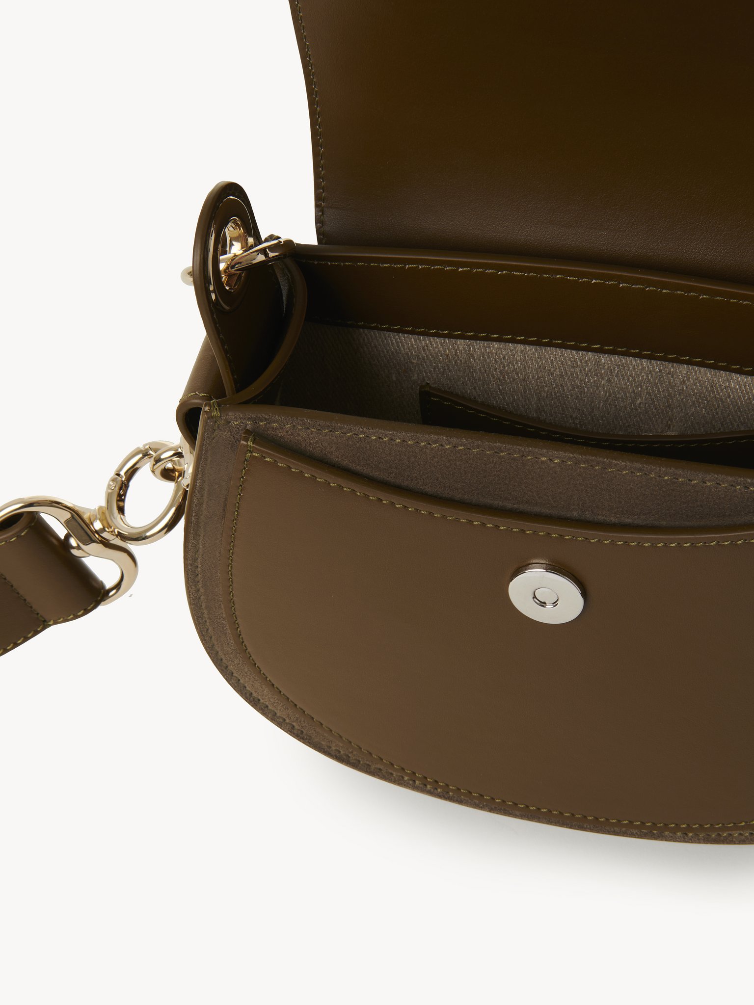 Small Tess bag in shiny & suede leather Shiny & suede calfskin
Dark Khaki 