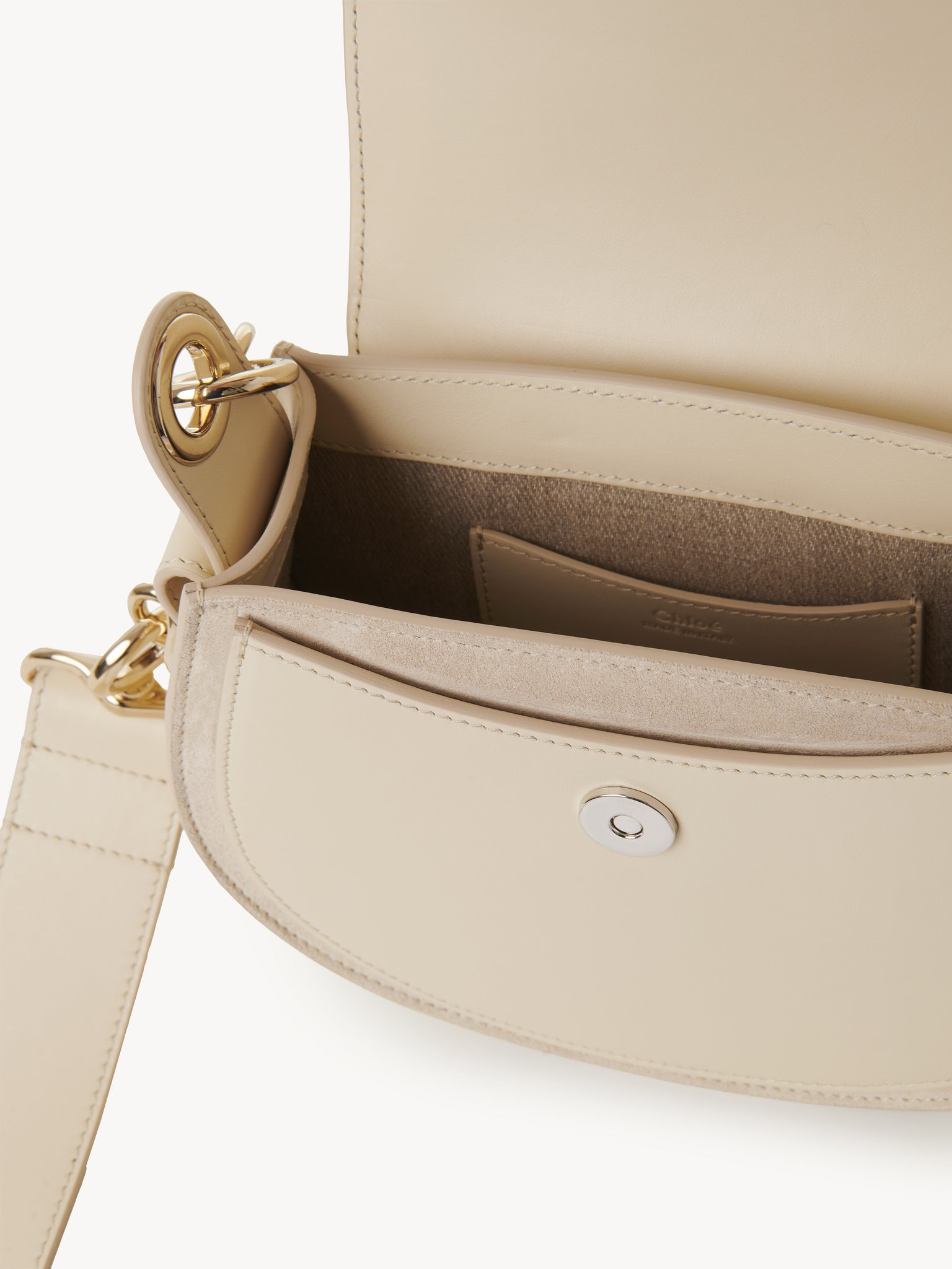 Small Tess bag in shiny & suede leather Shiny & suede calfskin
Sweet Beige 