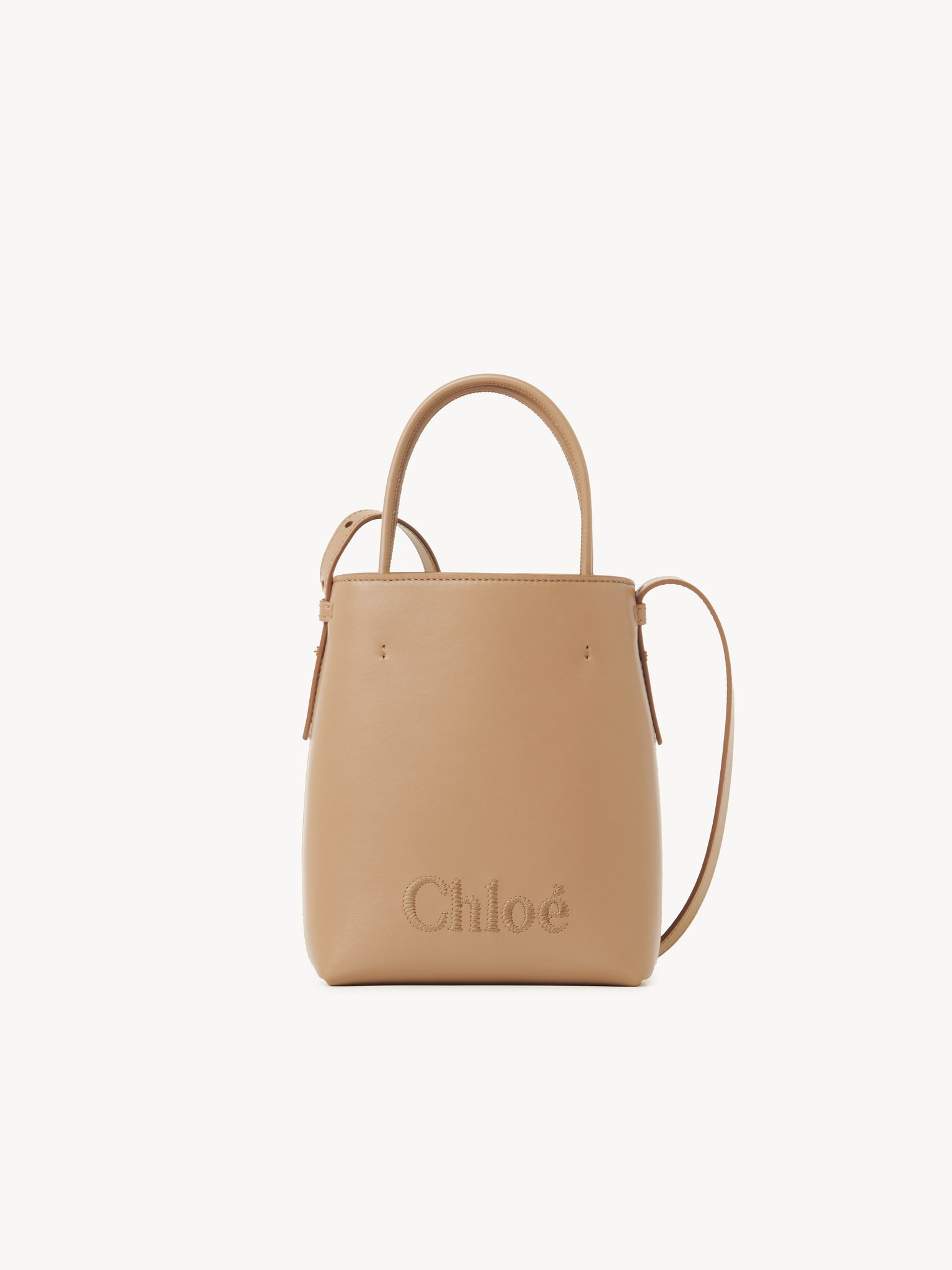 Micro Chloé Sense tote bag in leather Shiny calfskin
Light Tan