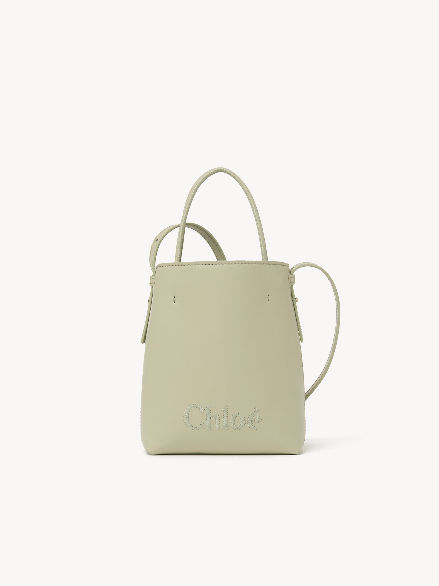 Micro Chloé Sense tote bag in leather Shiny calfskin
Light Eucalyptus