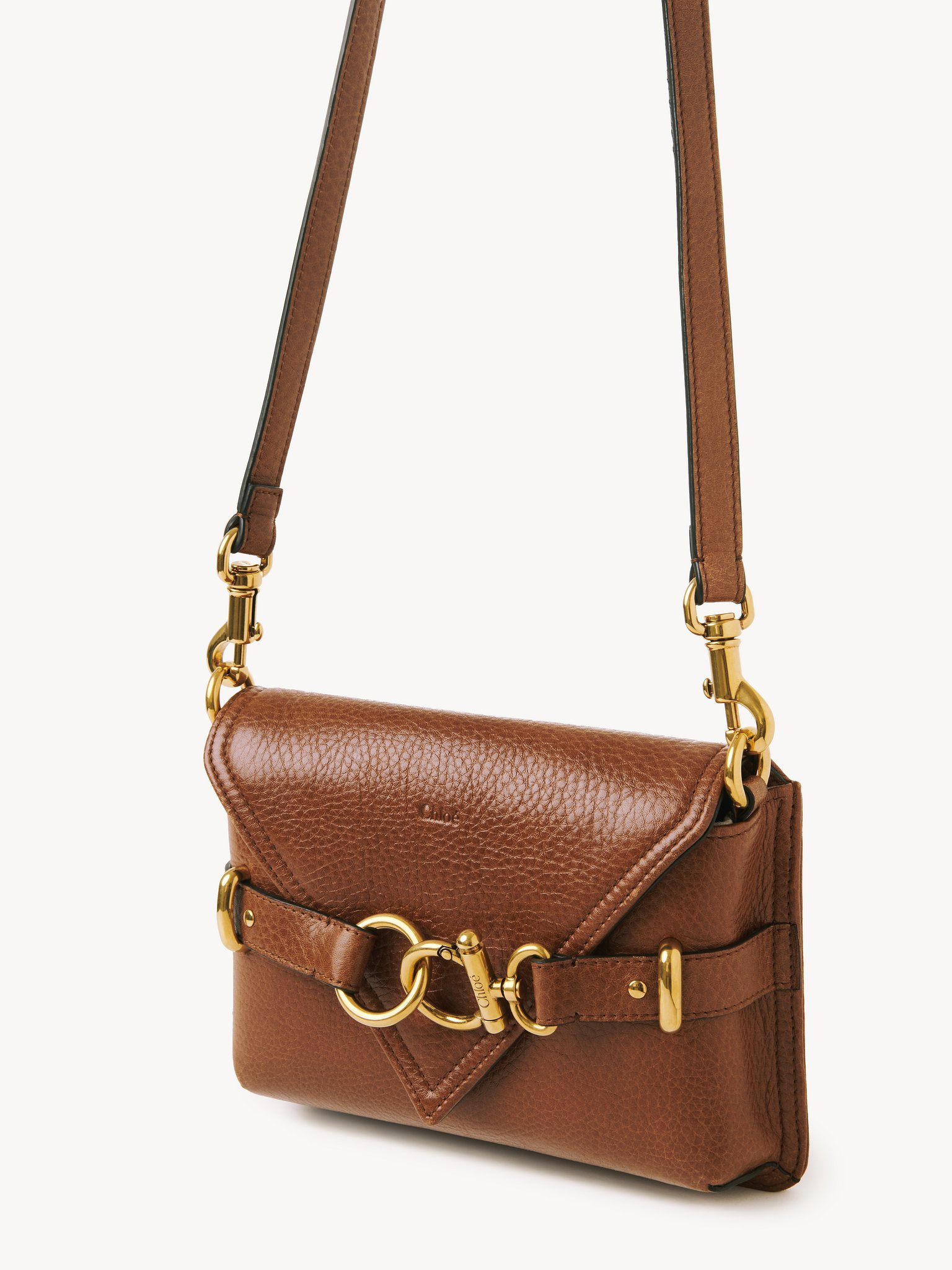 Mini crossbody Cape bag in grained leather Grained calfskin
Clay Brown Back view of the product