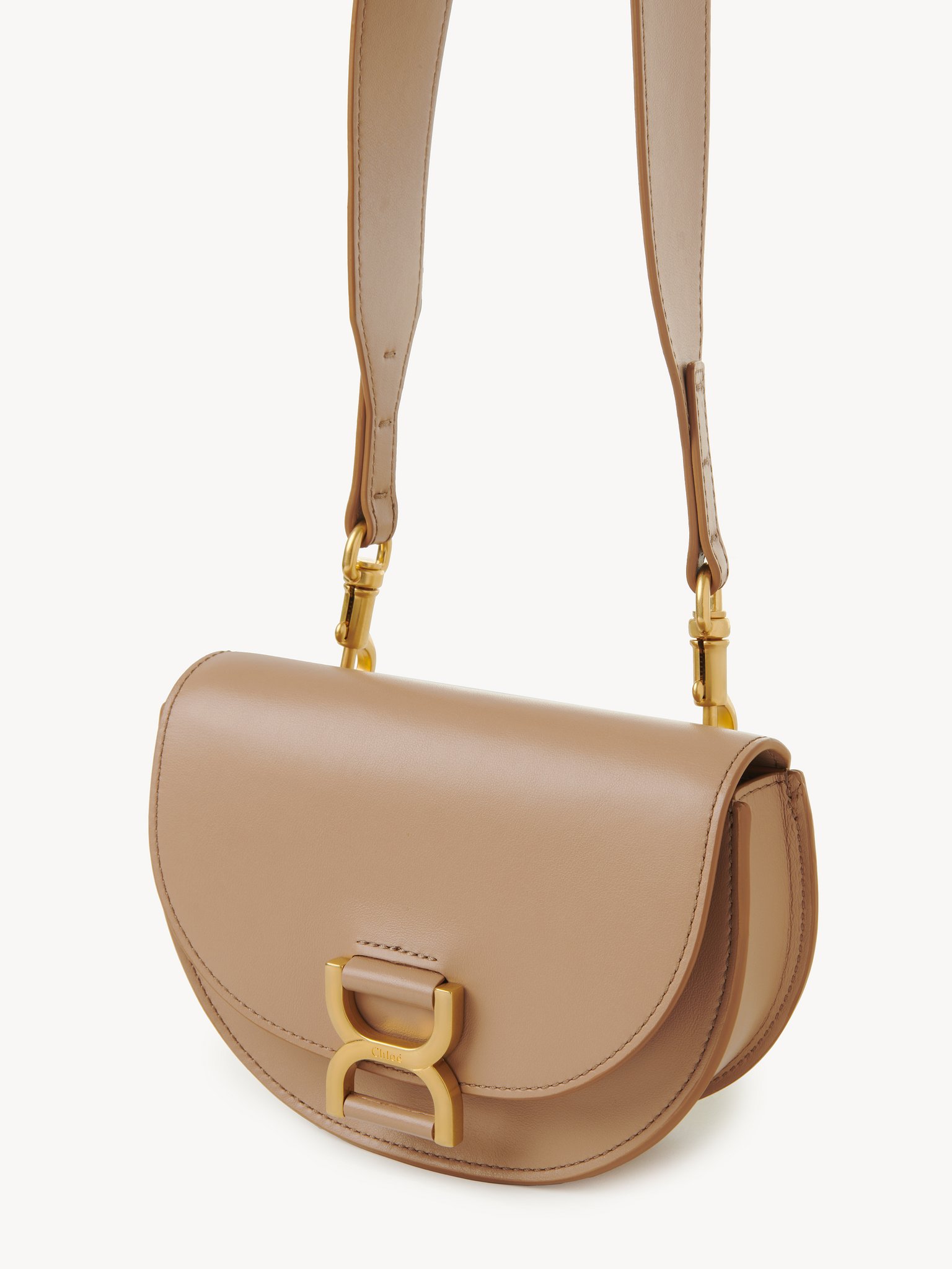 Mini Marcie flap bag in leather Shiny calfskin
Light Tan Back view of the product