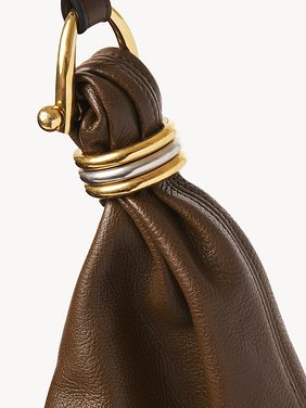 Large Bracelet Hobo bag in grained leather Shiny grained calfskin
Dark Khaki 