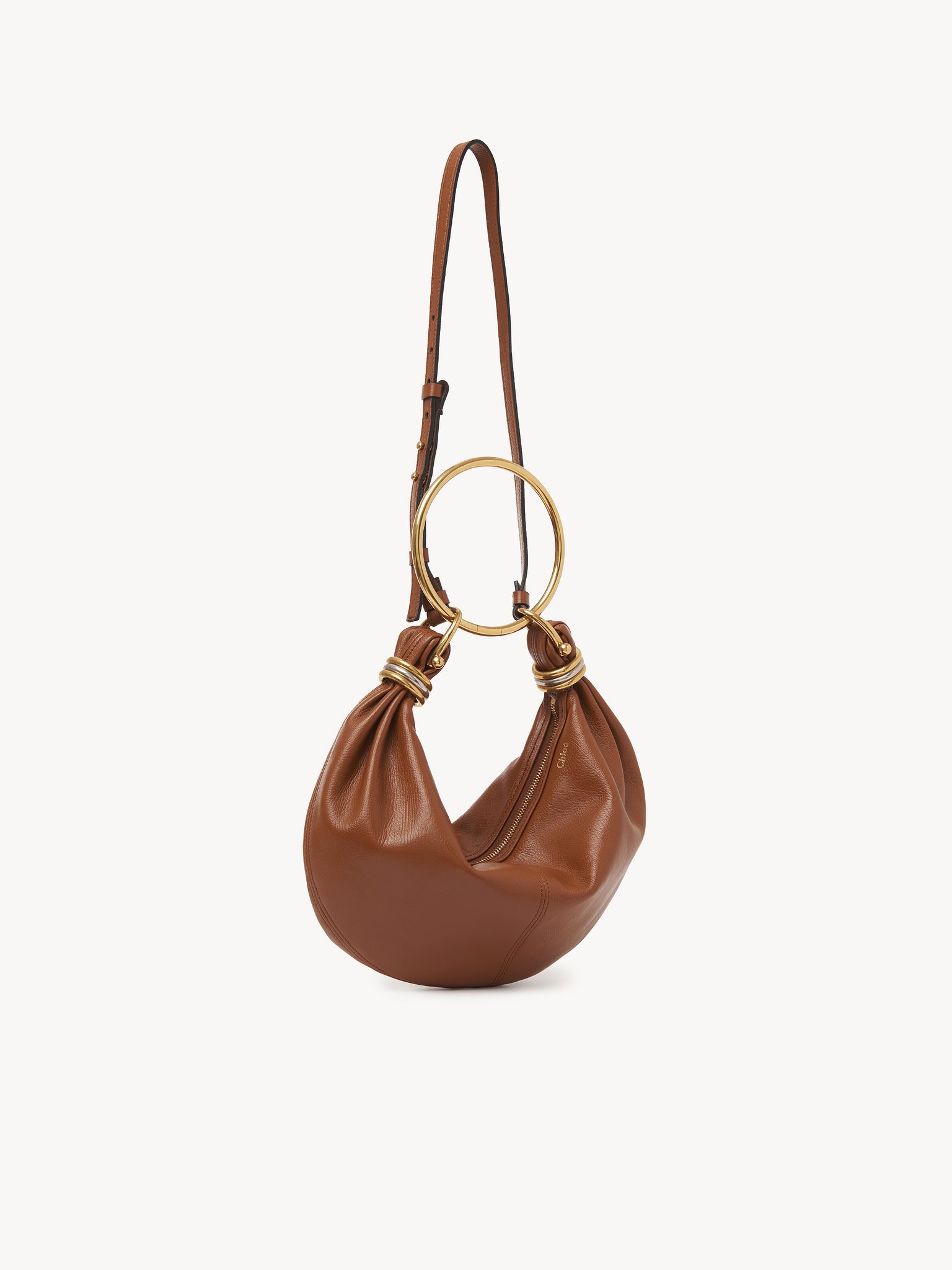 Chloé Small Bracelet Hobo Bag In Grained Leather | Chloé US