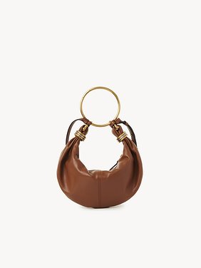 Small Bracelet Hobo bag in grained leather Shiny grained calfskin
Clay Brown Top view of the product