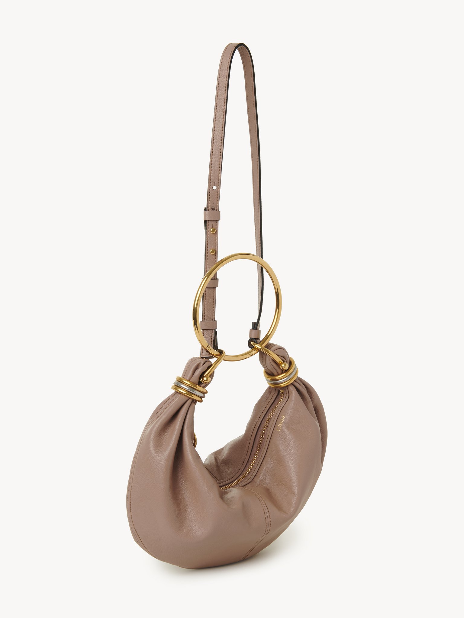 Small Bracelet Hobo bag in grained leather Shiny grained calfskin
Woodrose Product detail