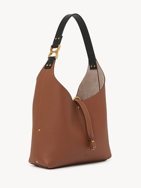 Small Marcie hobo bag in grained leather Grained calfskin
Tan Product detail