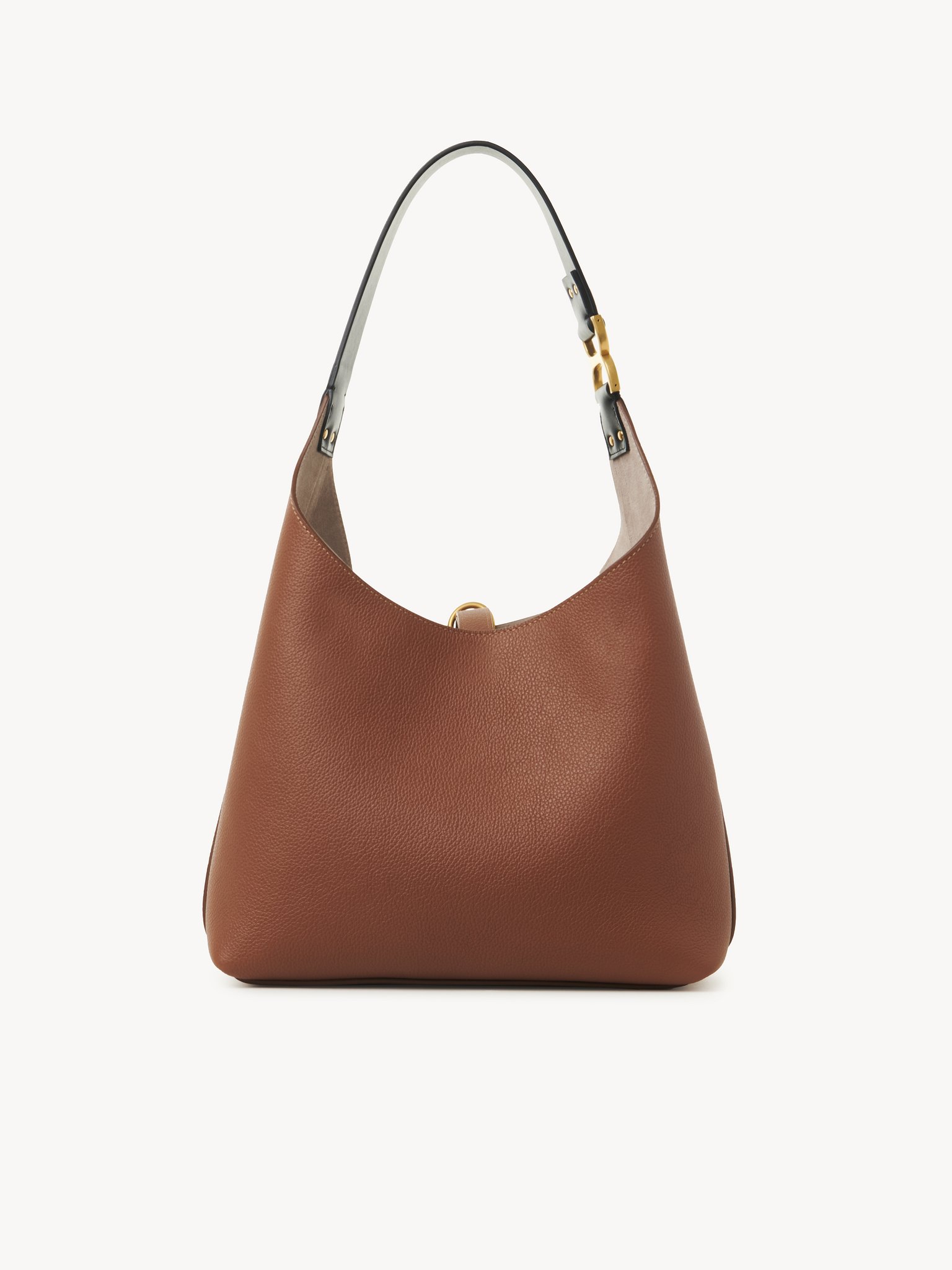 Small Marcie hobo bag in grained leather Grained calfskin
Tan Top view of the product