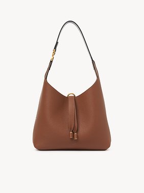 Small Marcie hobo bag in grained leather Grained calfskin
Tan