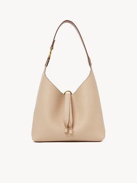 Small Marcie hobo bag in grained leather Grained calfskin
Cement Pink