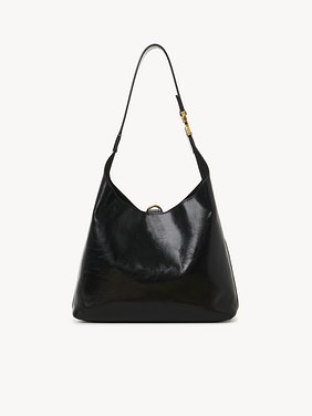 Small Marcie hobo bag in shiny leather Shiny calfskin
Black Top view of the product