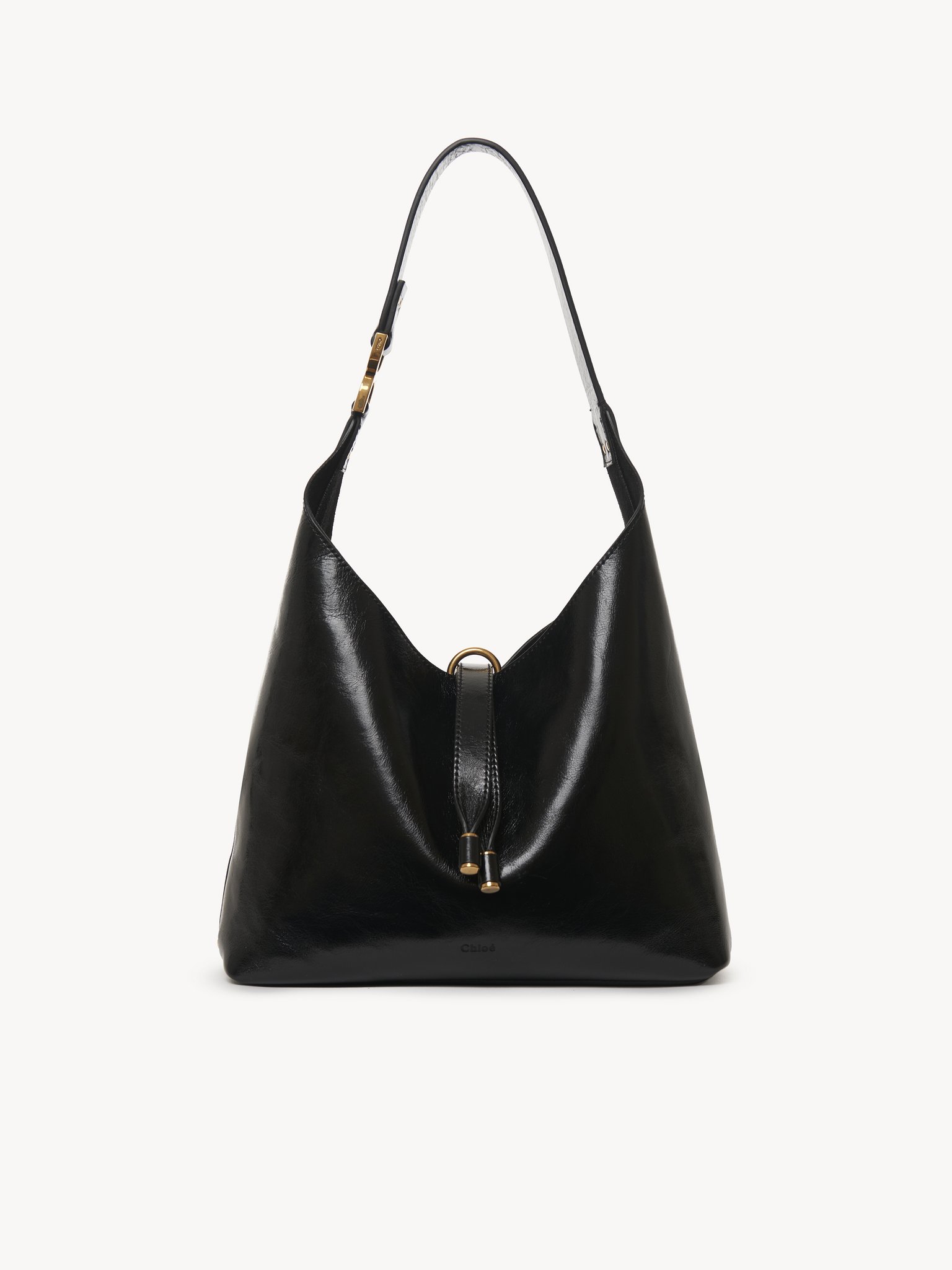 Small Marcie hobo bag in shiny leather Shiny calfskin
Black