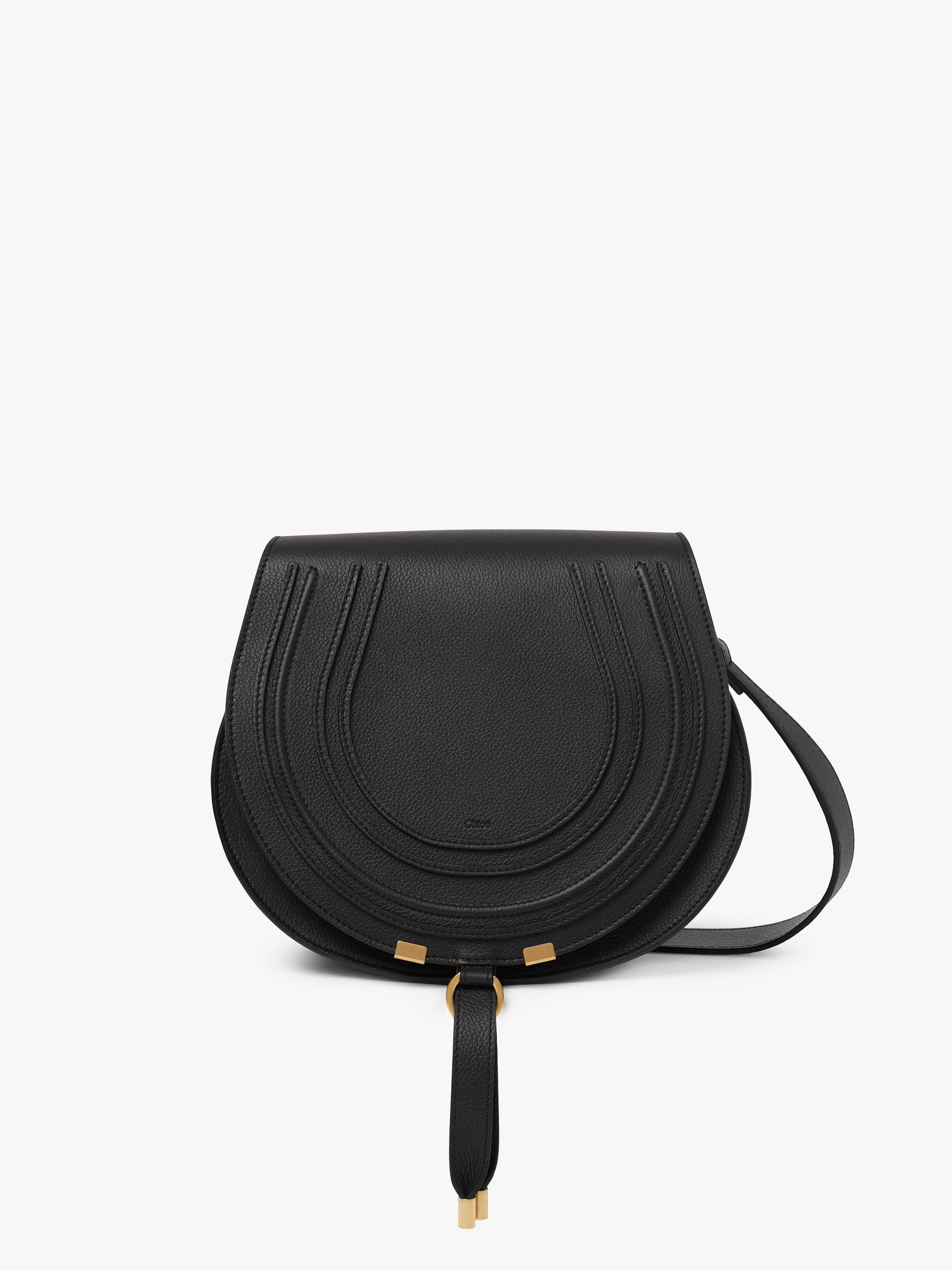 Marcie saddle bag in grained leather Grained calfskin
Black