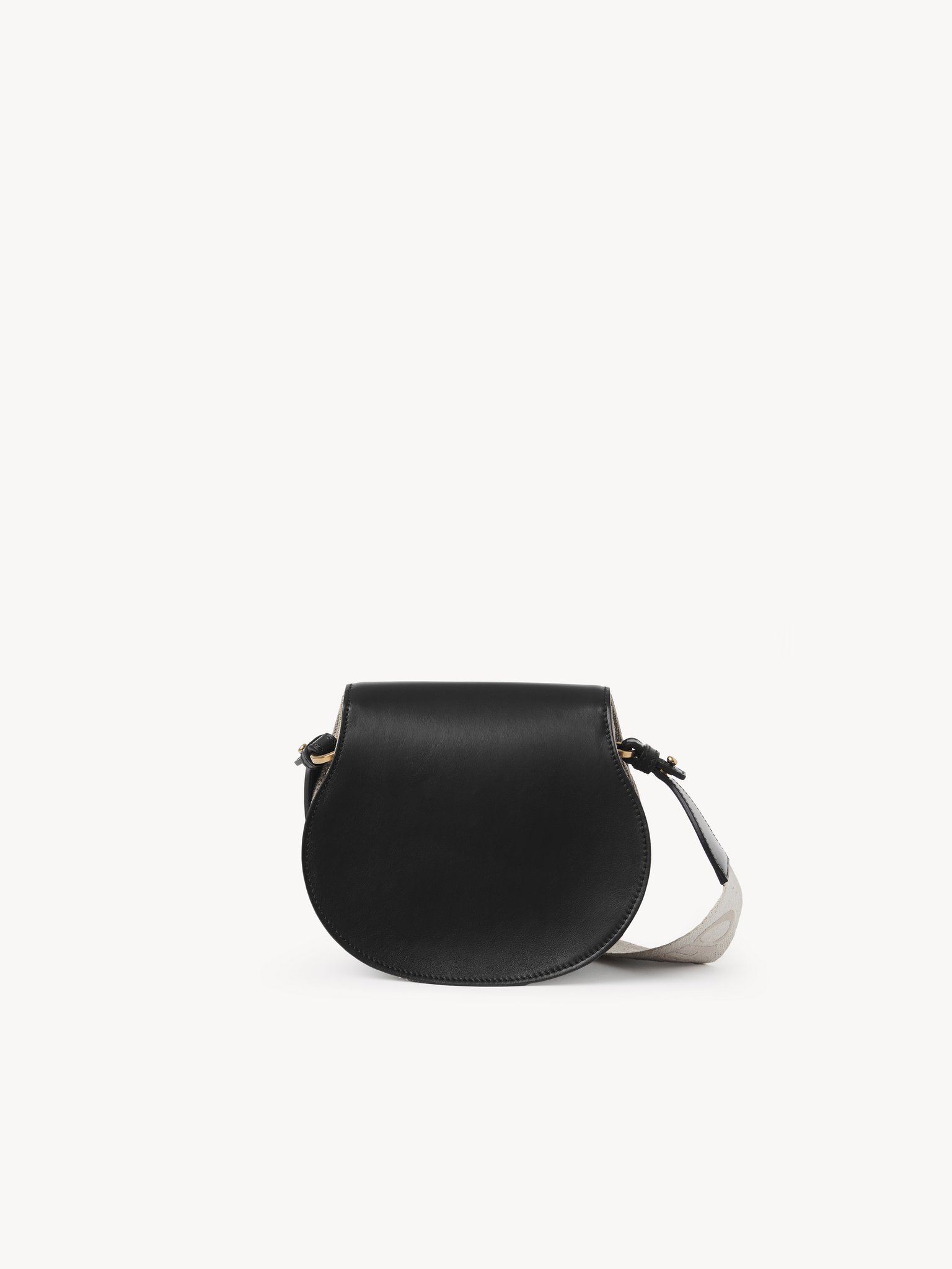 Chloé Small Marcie Saddle Bag In Linen & Soft Leather | Chloé US