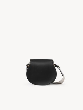 Small Marcie saddle bag in linen & soft leather Linen canvas & smooth calfskin
Black 