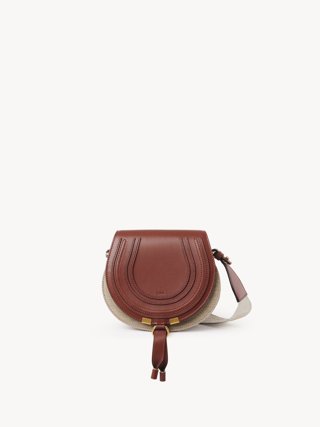 Chloe Small Marcie Saddle Bag In Linen Soft Leather Chloe ME