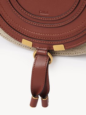 Small Marcie saddle bag in linen & soft leather Linen canvas & smooth calfskin
Sepia Brown 