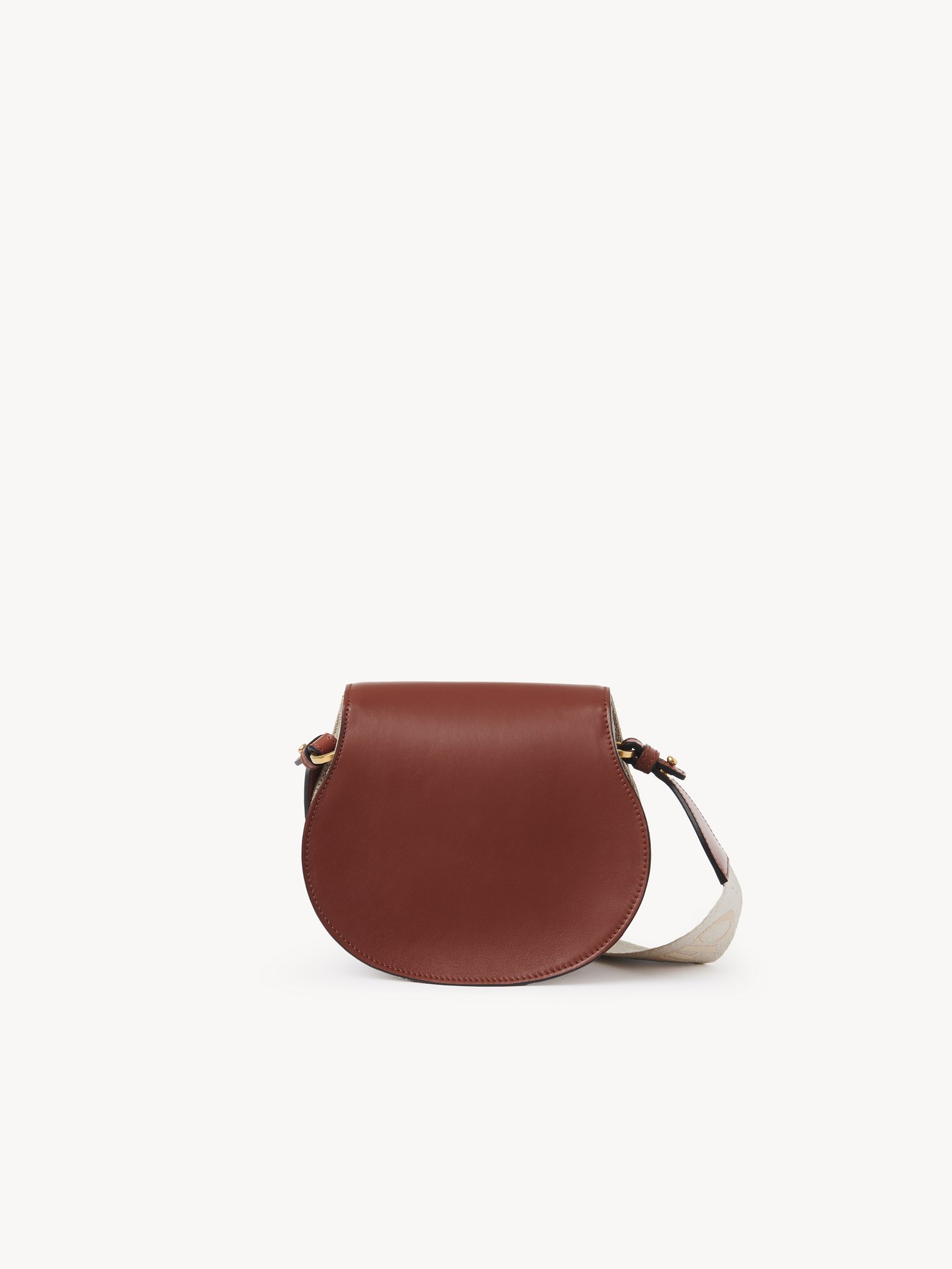 Small Marcie saddle bag in linen & soft leather Linen canvas & smooth calfskin
Sepia Brown 